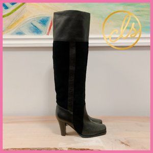 Brown's Leather/Suede Square Toe Boots